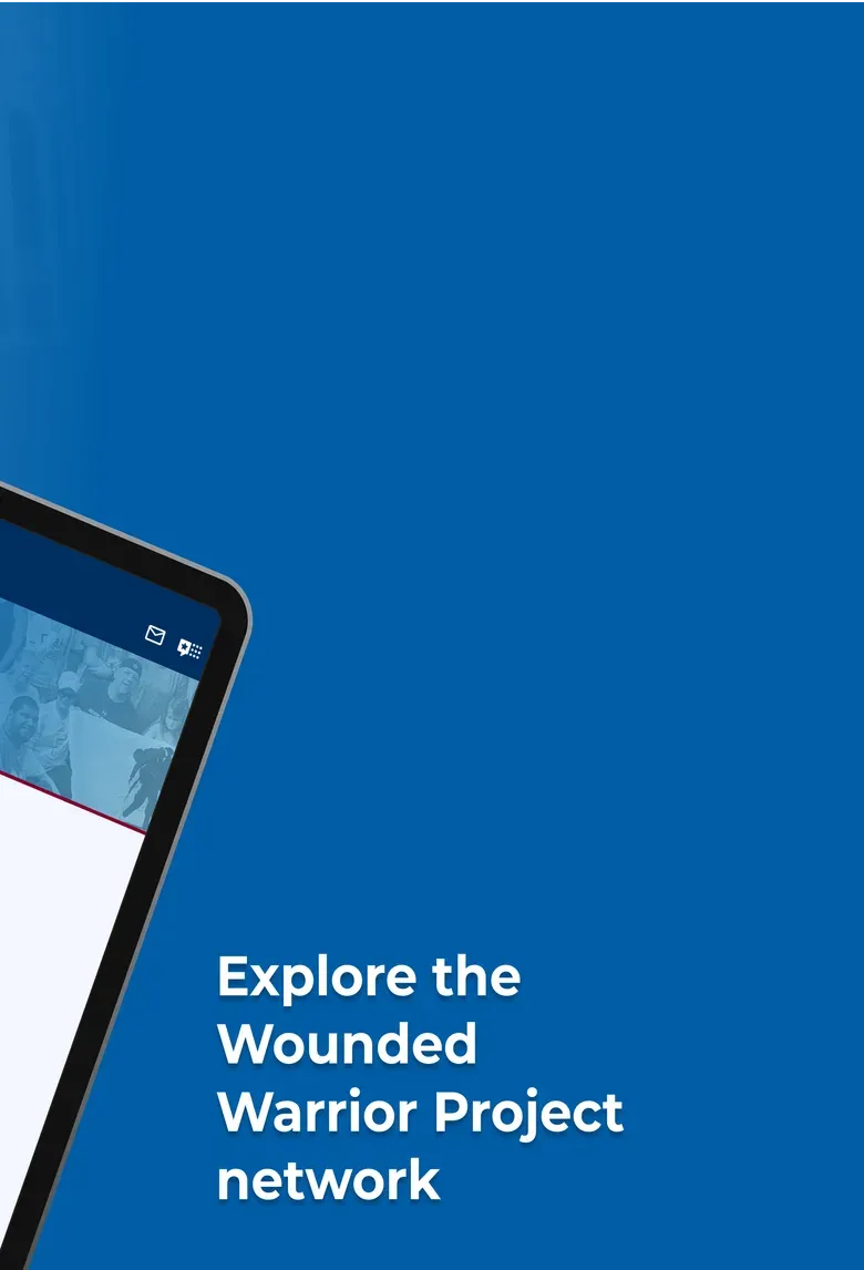 A MyWWP App Store graphic with the headline Explore the Wounded Warrior Project network.